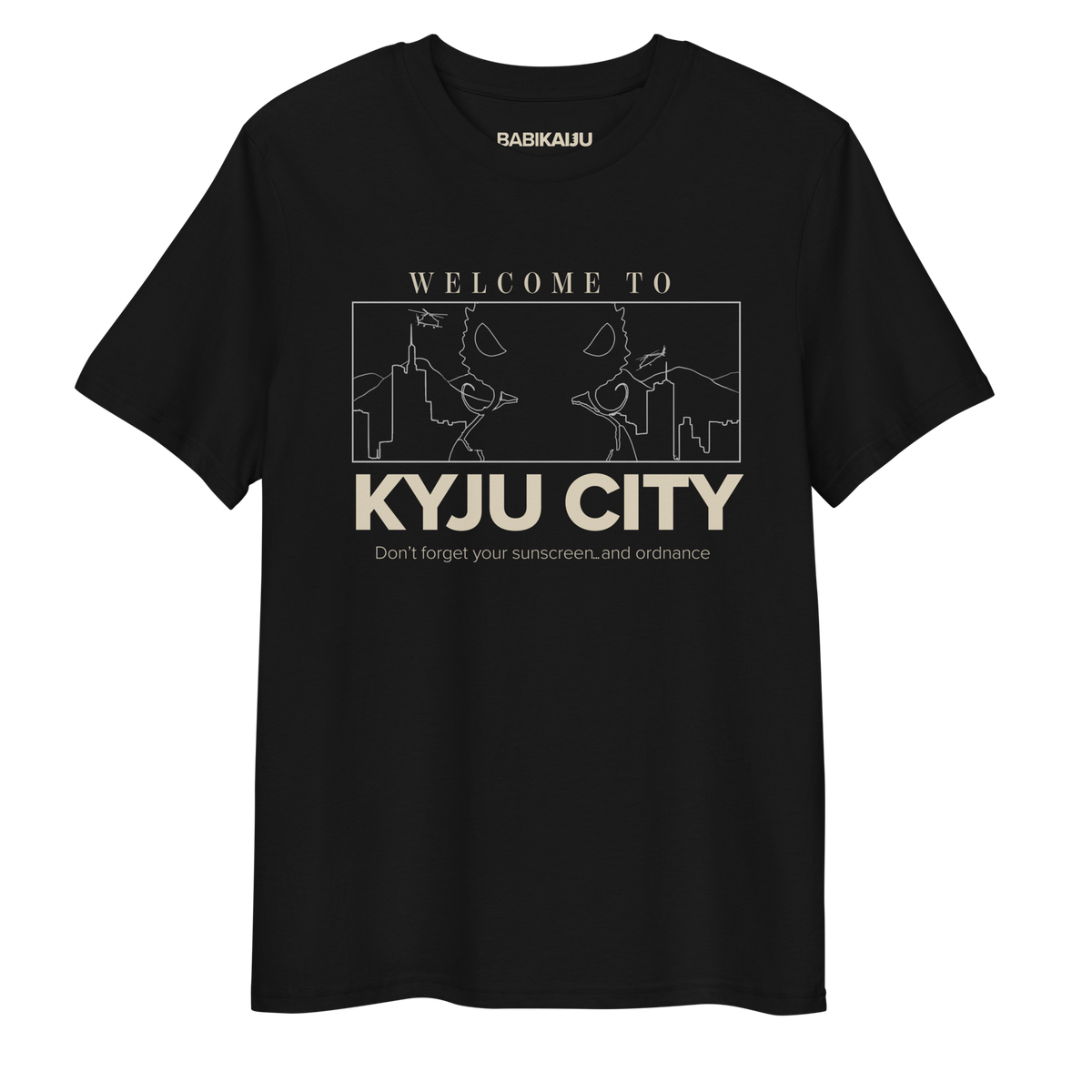 Welcome To Kyju City- Black Tee by BabiKaiju
