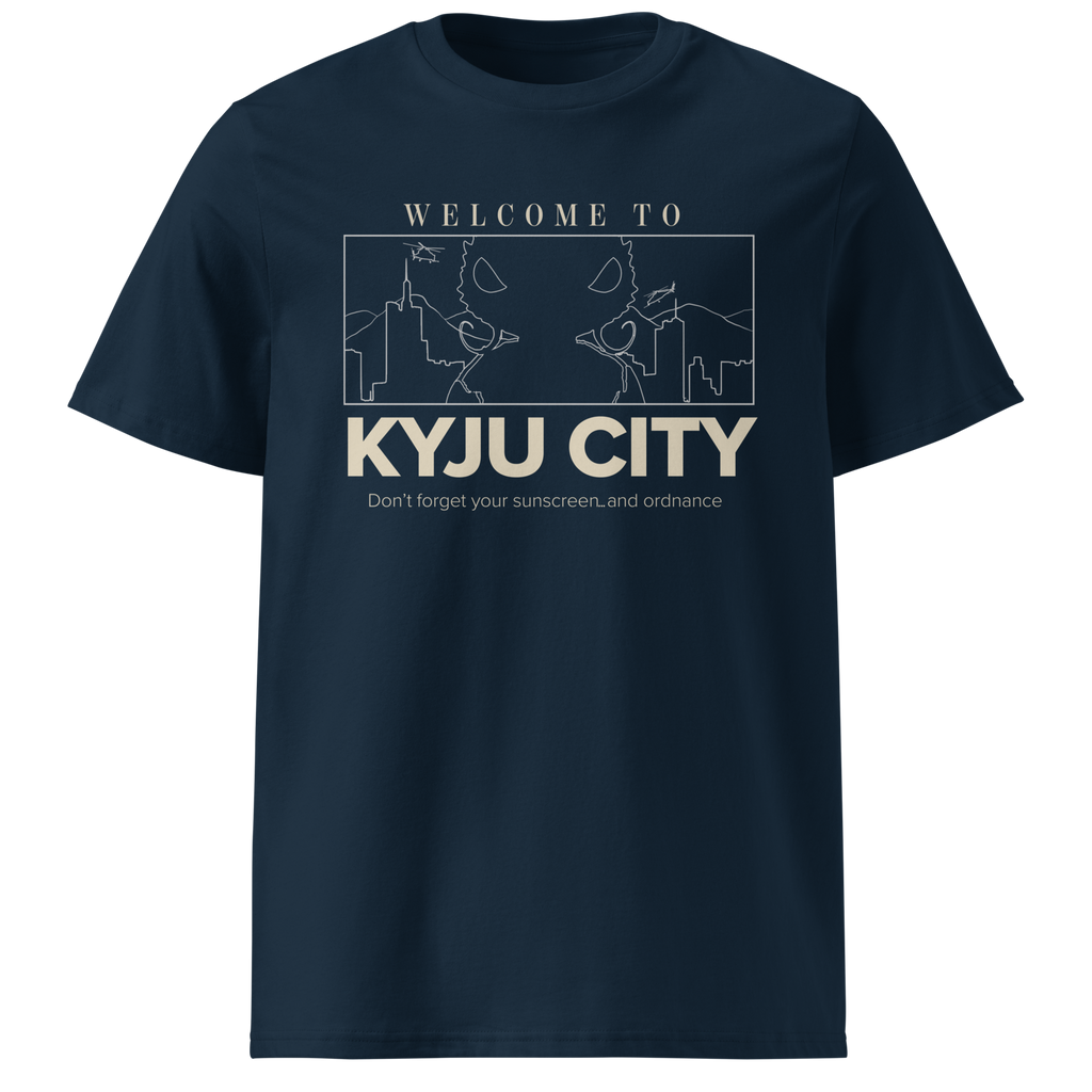 Welcome To Kyju City- Navy Tee by BabiKaiju
